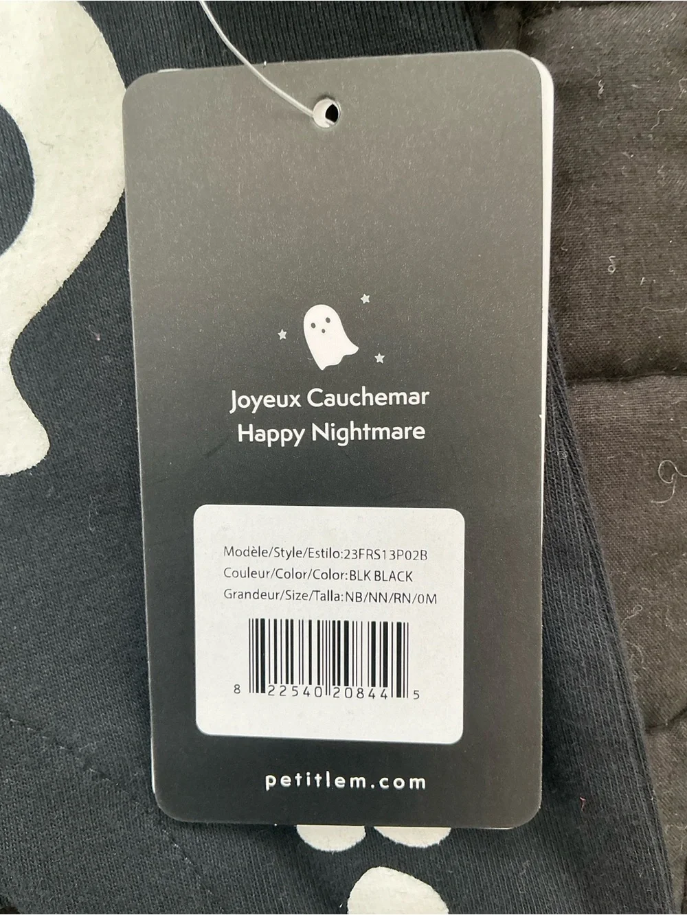 PETIT LEM Glow In The Dark Skeleton Footie | Size NB